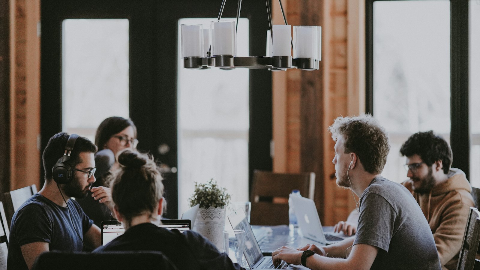 A team around a table planning a project